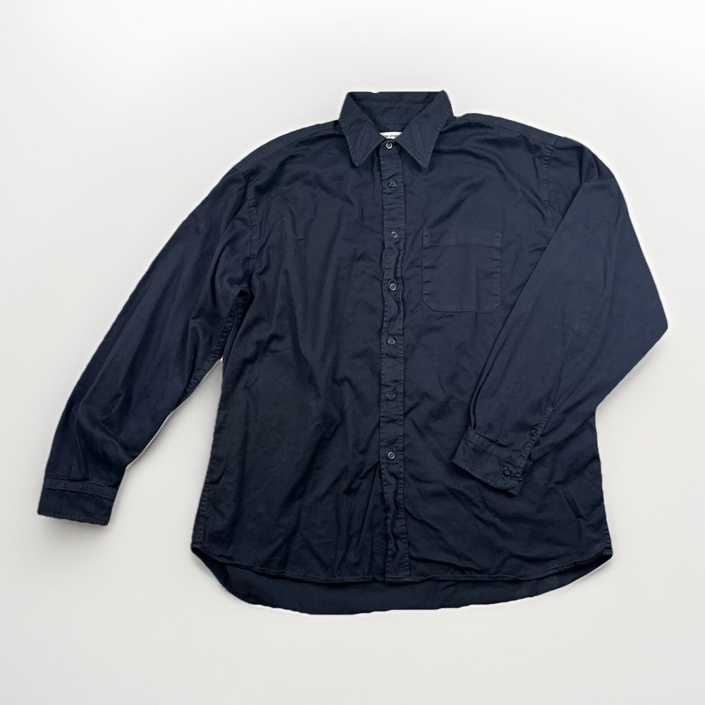 Every Other Thursday Relaxed Oxford Shirt Men's Size XL Black Pocket Button Up